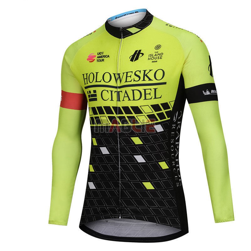 Maglia Holowesko Citadel Manica Lunga 2018 Verde e Nero